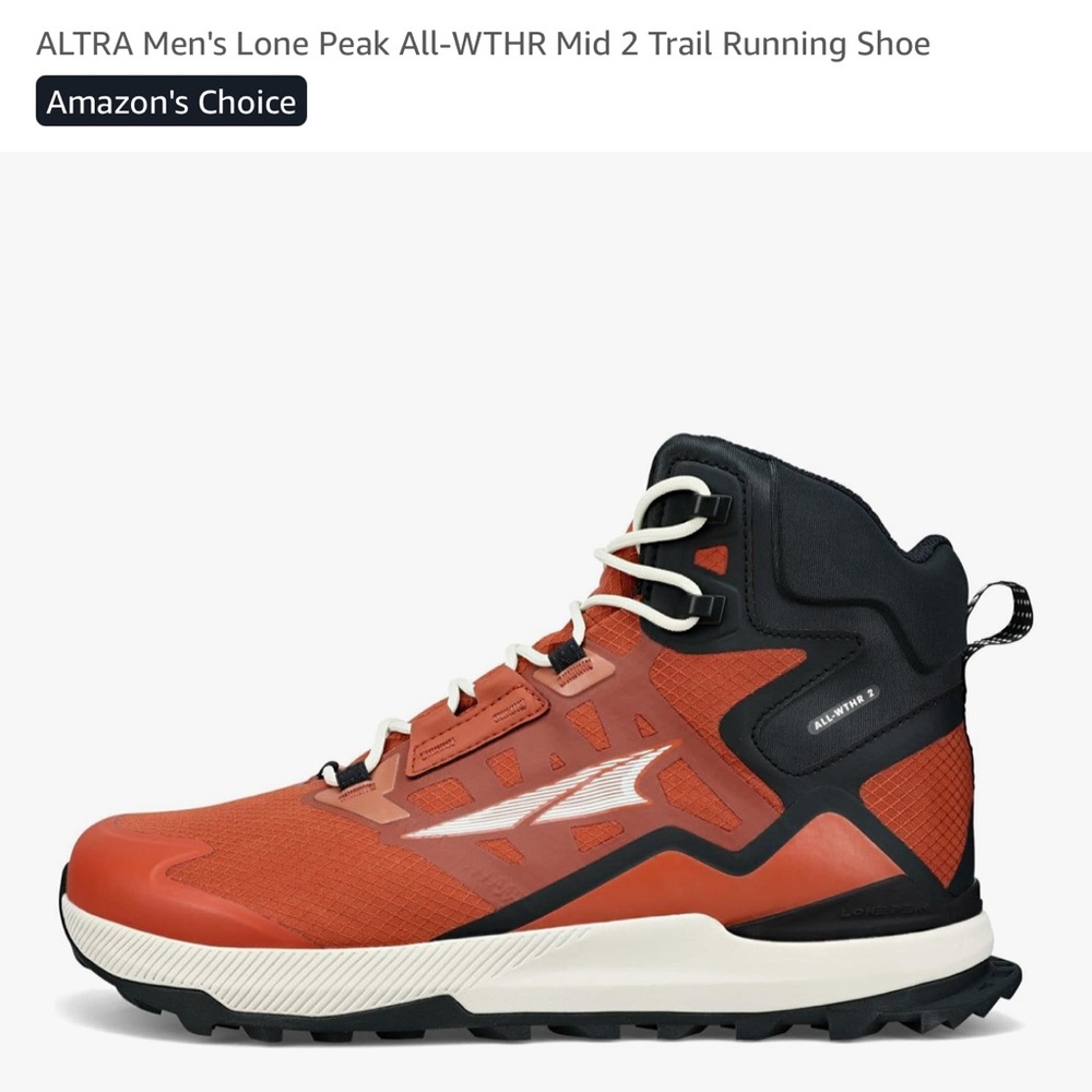 Altra Orange and Black Trail running shoes with High-Top Design 11